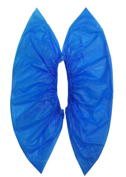 CPE Material Plastic Shoe Covers , Disposable Plastic Foot Covers Anti Virus