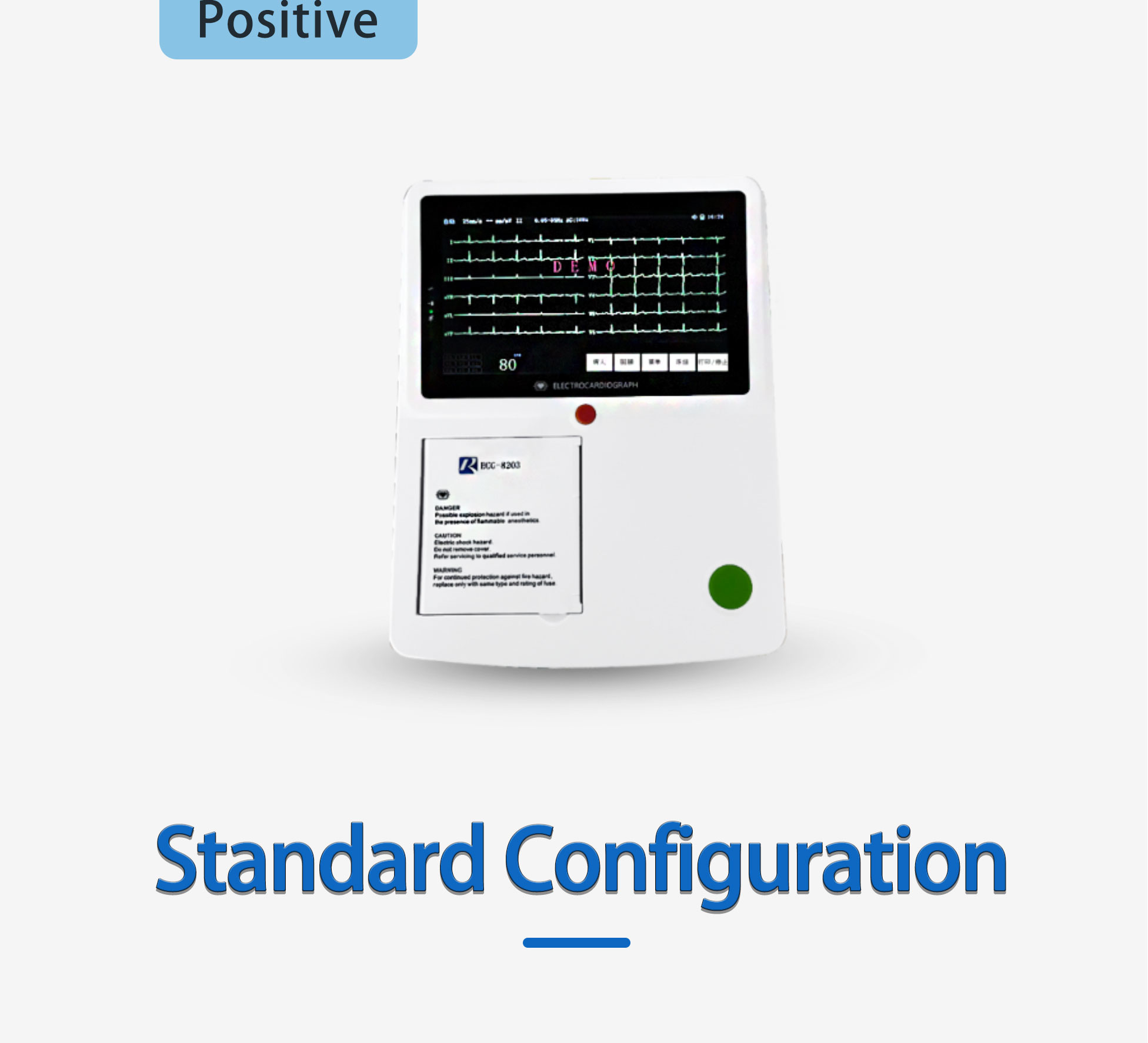 Multi Language 3 Channels Medical ECG Machine Including 80mmx20m Thermal Paper