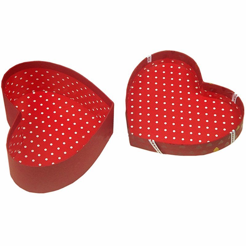 High End Custom Heart Shaped Lid and Base Type Birthday Wedding Gift Packing Paper Box