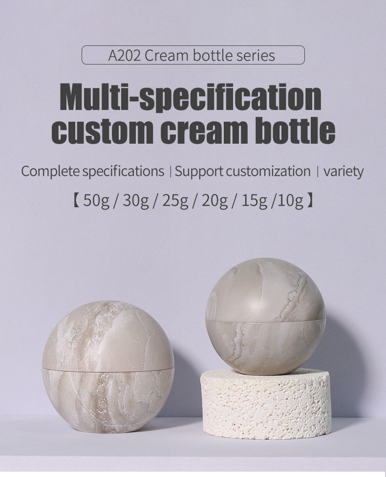Factory Direct Sale Acrylic Round Ball-shaped Eye Cream Jar Small Capacity Body Face Cream Jar Luxury Cosmetic Containers Set
