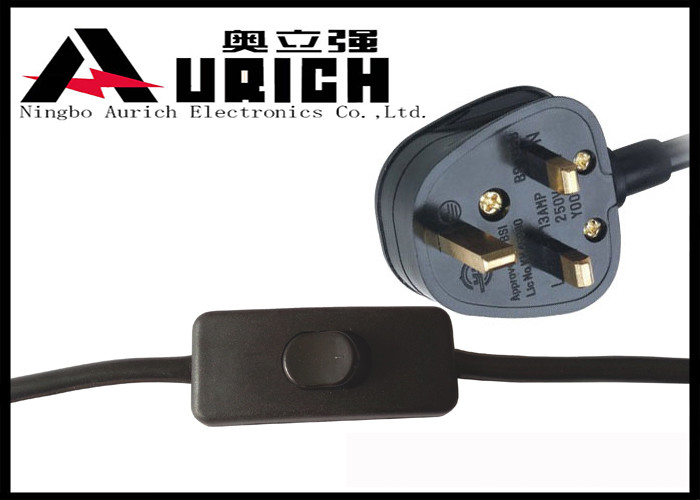 3 Pin Assembled Plug UK Power Lead With Fuse Saso Certificate 13A 250V
