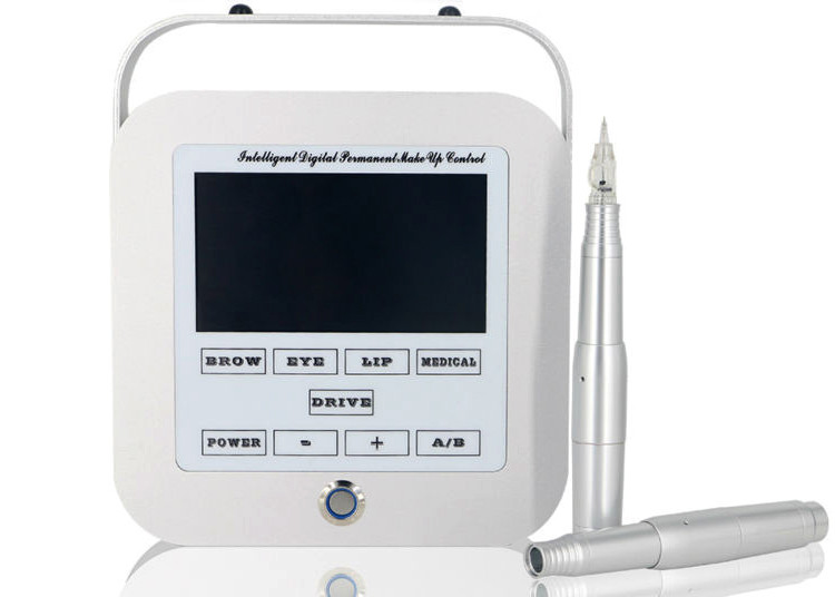 Silver Aluminum Multifunction Semi Permanent Makeup Machine / Digital Tattoo Machine Gun