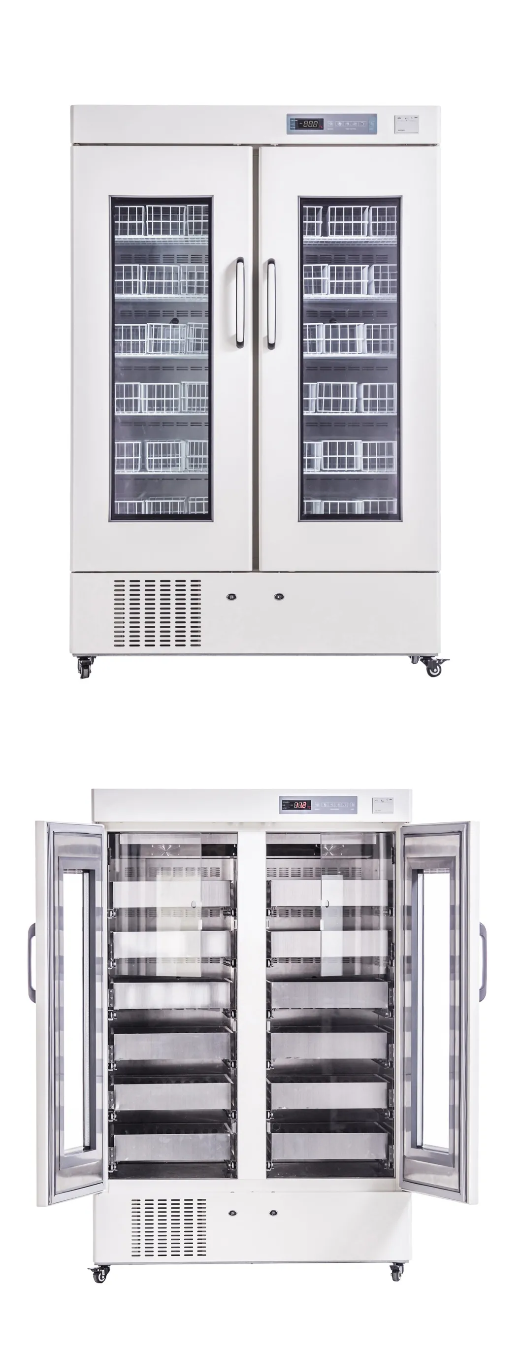 4 Degrees Blood Storage 1006L Vertical Blood Bank Refrigerator for Hospital