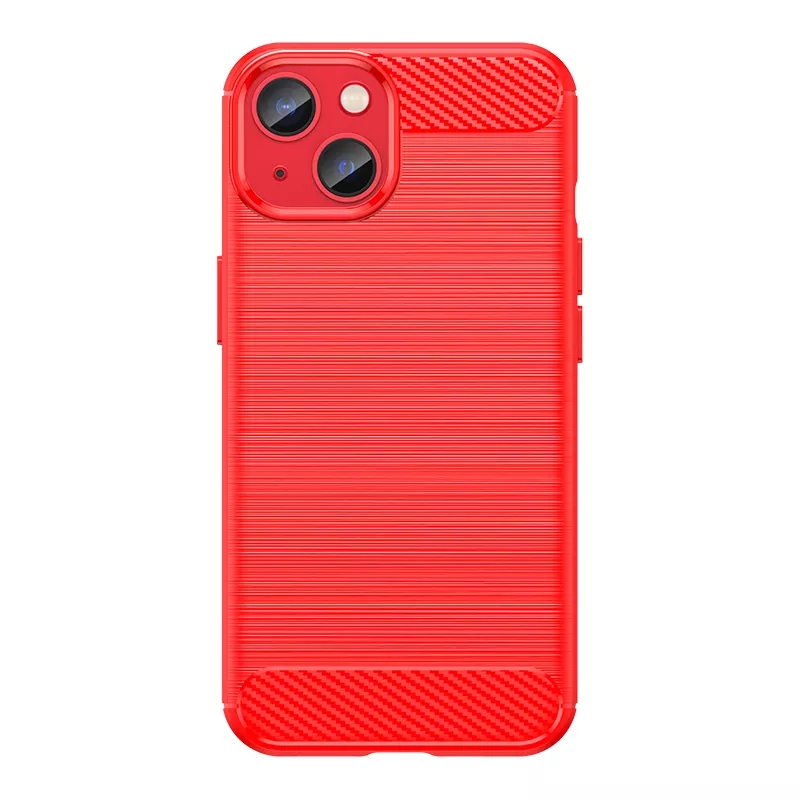Shockproof Thin Carbon Fiber Soft TPU Silicone Mobile Phone Case for iPhone 13 14 Pro Max