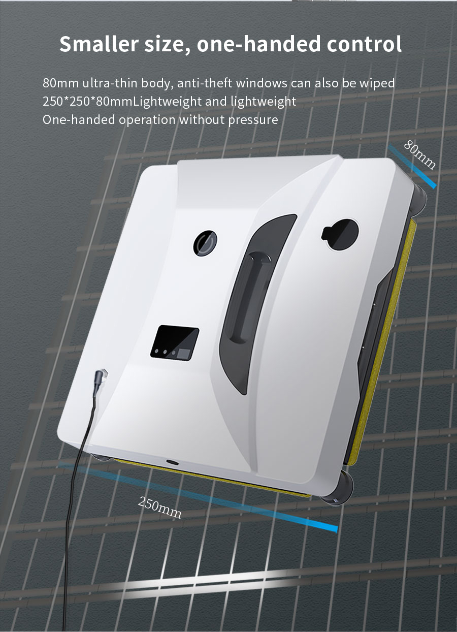 US Plug Rise Exterior Window Cleaning Robot with Remote Control and 500mAn Lithium Battery