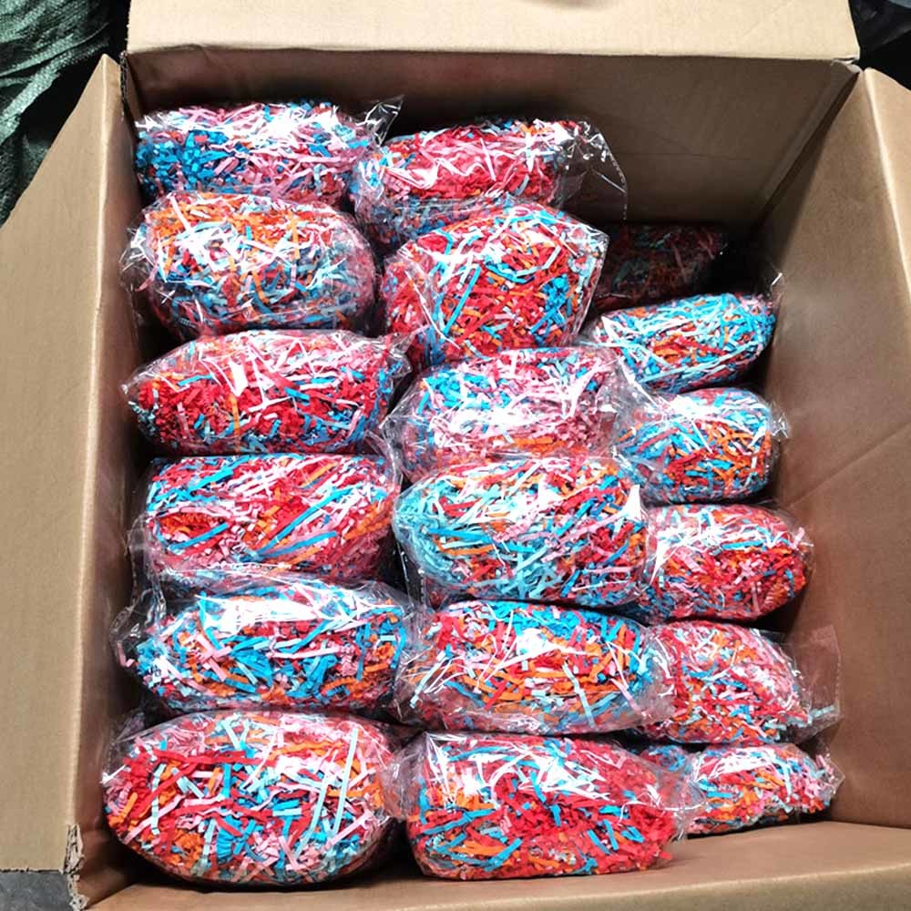 Cosmetic Box 17gsm Red Shredded Tissue Paper Eco Friendly Kraft