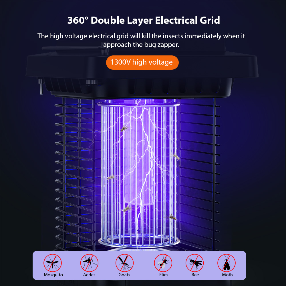 Anti Mosquito Killing Light Electronic Outdoor Electric Mosquito Killers Led Electric Insect Fly Trap Bug Zapper Mosquito Lamp