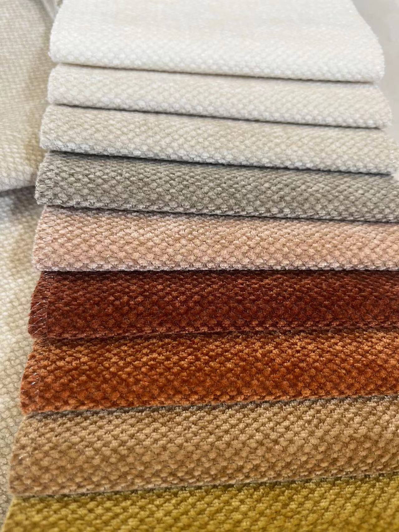 Weave Velvet Sofa Fabric Luxurious Look Cozy Colorful For Upholstery Sofa Fabric Factory