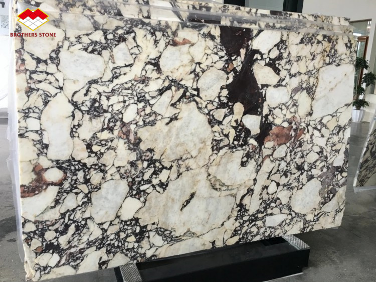 Hotel Decoration Afyon Violet Arabescato Venato Marble Slabs with Calacatta/Calcutta