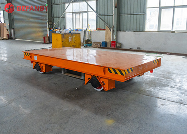 Workshop 5t Battery Transfer Cart Rail Wheel For Marble Slabs Shifting