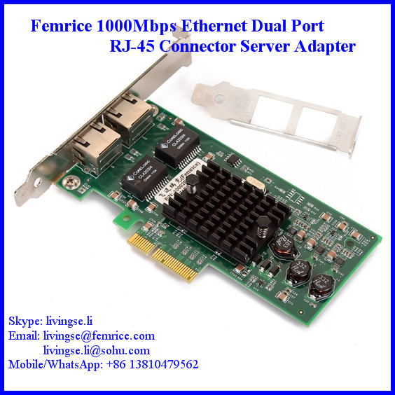 RJ-45 Copper Cable Gigabit Controller Server Ethernet Network Card Femrice 10002PT