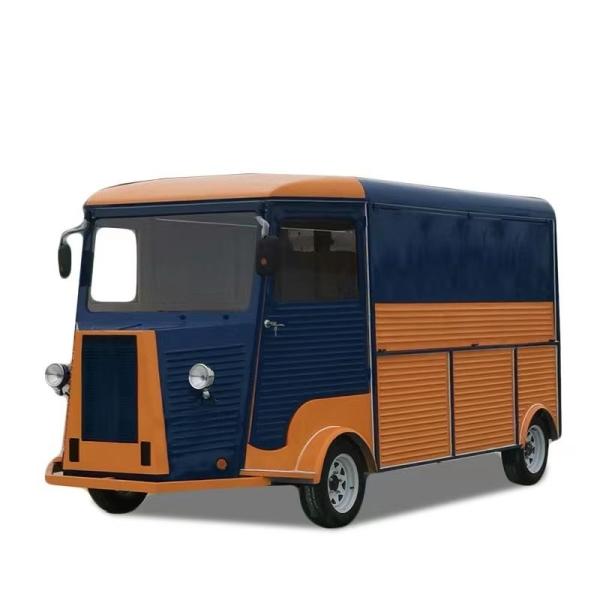 Portable Mobile Food Kiosk Stall Electric Four Wheel Vending Cart for On-the-go