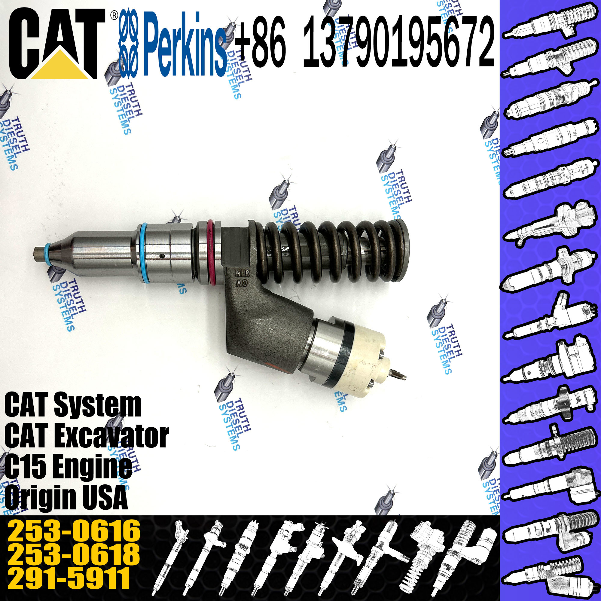 C15 Caterpillar Fuel Injector Fuel Injection Nozzle 10R3265