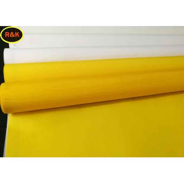  43T 100% Polyester Filter Mesh Roll / Polyester Mesh Screen White Yellow Color Manufactures