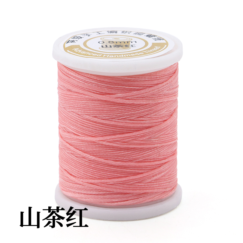 Polyester/ Waxed Material Hand Stitched Leather Thread 0.8mm Flat Wax Thread 50m