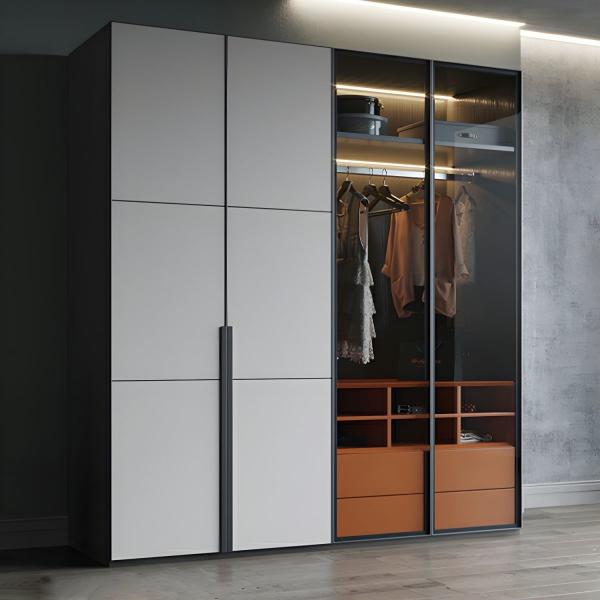 High End Clothes Cabinet Wardrobe Closets Customized Luxury Bedroom Big Wooden