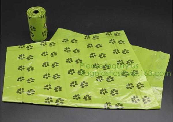 Corn starch PLA 100% Compostable dog poop bag biodegradable waste bags, waste
