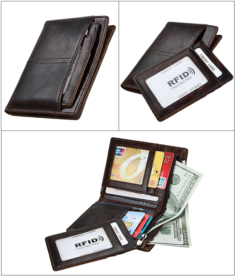 11cm*9cm*2cm Package Size Luxury Men Wallet Coin Purse Card Holder Short Wallet PU Leather
