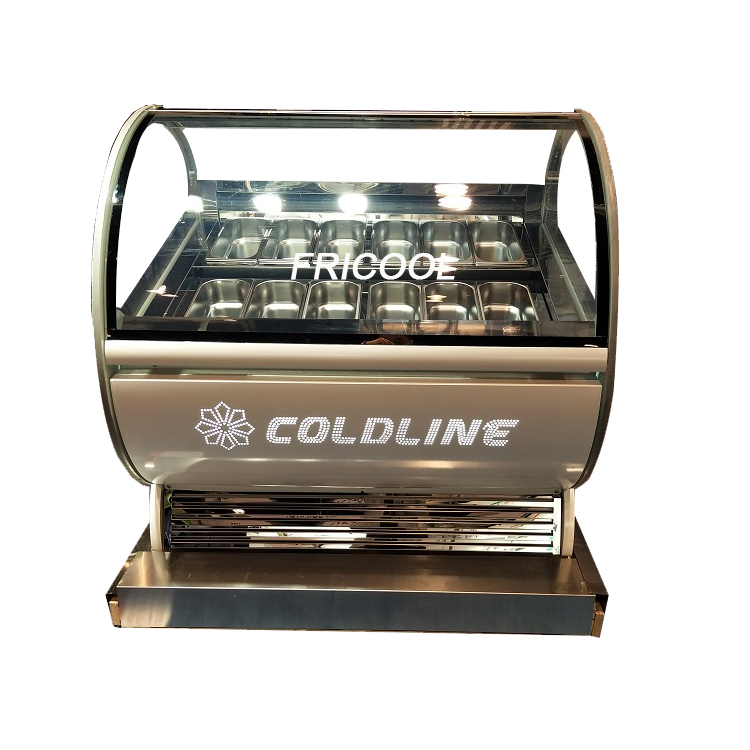 16 Pans Ice Cream Display Freezer 500L