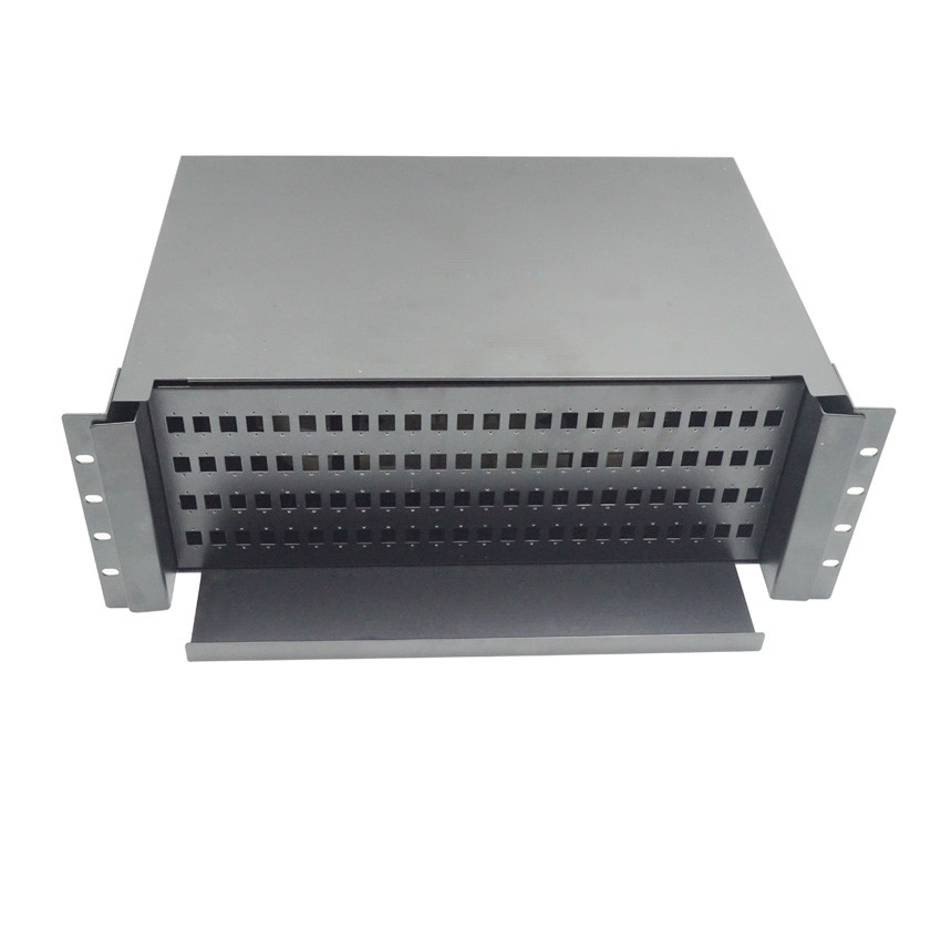 ROHS Rack Double Sliding Drawer 96 Port Fiber Patch Panel SC UPC 4U Patch Panel