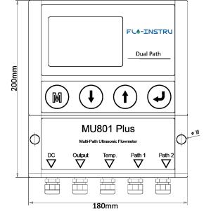 MU801 Plus Plug In Sensor Ultrasonic Flowmeter Multi Path