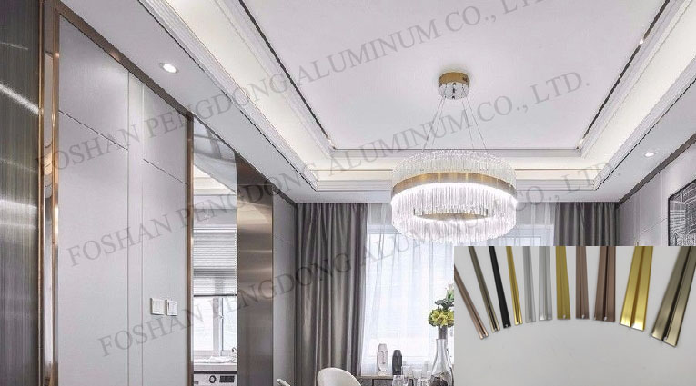 16.3mm T Shape aluminium square edge trim Polishing Moulding Profiles