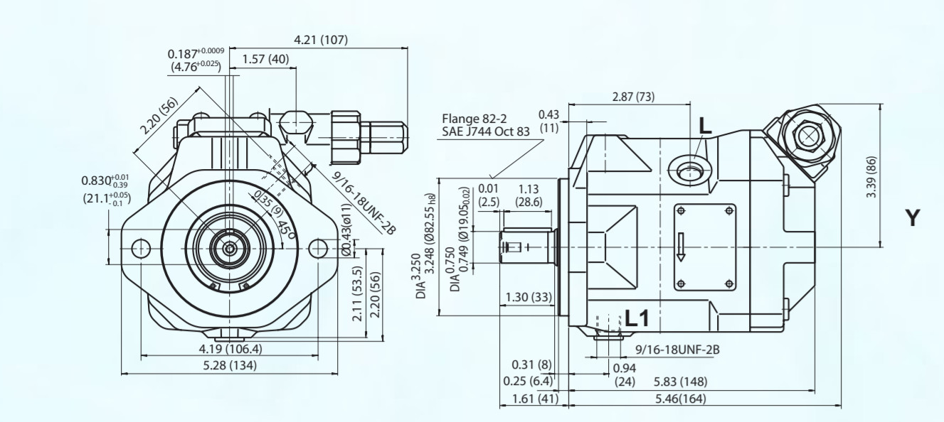 A10VS010 Axial Piston Hydraulic Pumps Variable 220V Mobile Industrial