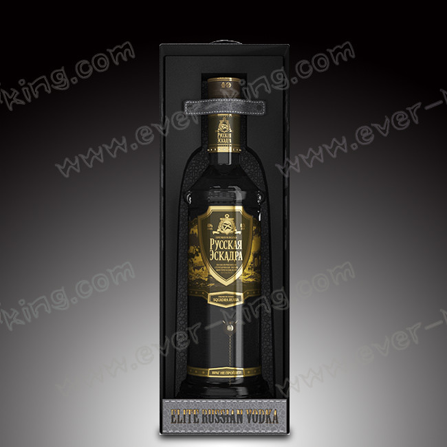 Plastic Label Leather Corrugated Wine Boxes For Spirits