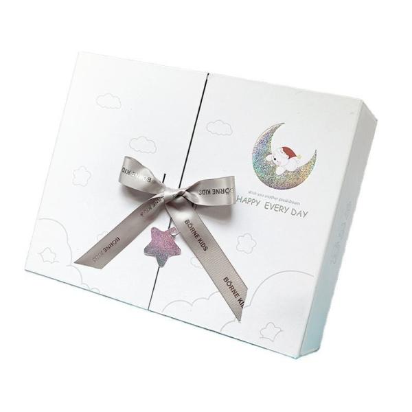 Custom Order Accepted Luxury Flip Top Cardboard Paper Boxes Gift Box With Ribbon
