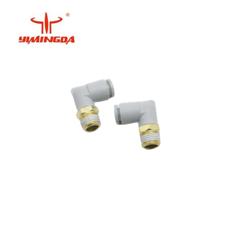 PN 465501062 Cutter Spare Parts Fitting Male Elbow Tube W / Sealant 6MM 1/8R