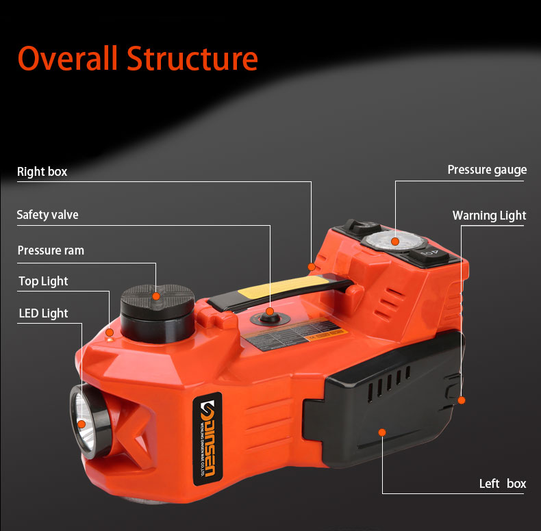 3 Ton 12 Volt Mini Electric Inflatable Car Hydraulic Jack 5T NZS 2693 Approved