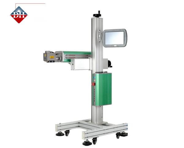 Carbon dioxide laser to determine the marking position by red light focusing