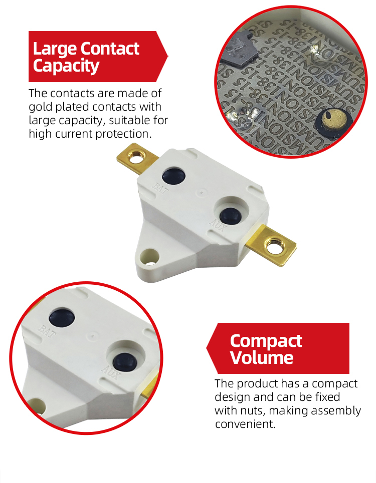HCET 37 Series Compact Type L Auto Rest 120 Amp Circuit Breaker Bolt Down Auto Reset Fuses Type I