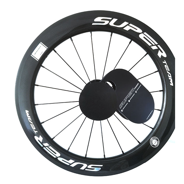 Black 451 Glossy 3K Rim Brake Ceramic Bearing Hub Blade Spokes Superteam Carbon Wheelset