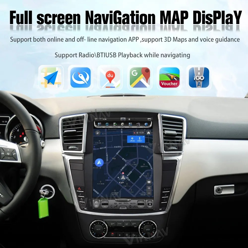 12inch Head Unit For 2012-2015 Mercedes Benz ML GL Multimedia Player Android GPS Navigation 4G wifi Wireless Carplay