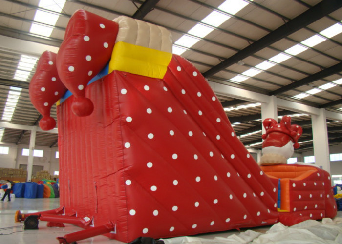 Big clown cartoon inflatable slide - inflatable long slide with arch