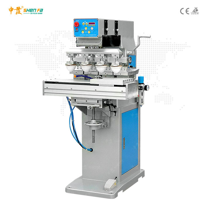 4 Color 60W Semi Automatic Ink Tray Ink Cup Pad Printing Machine