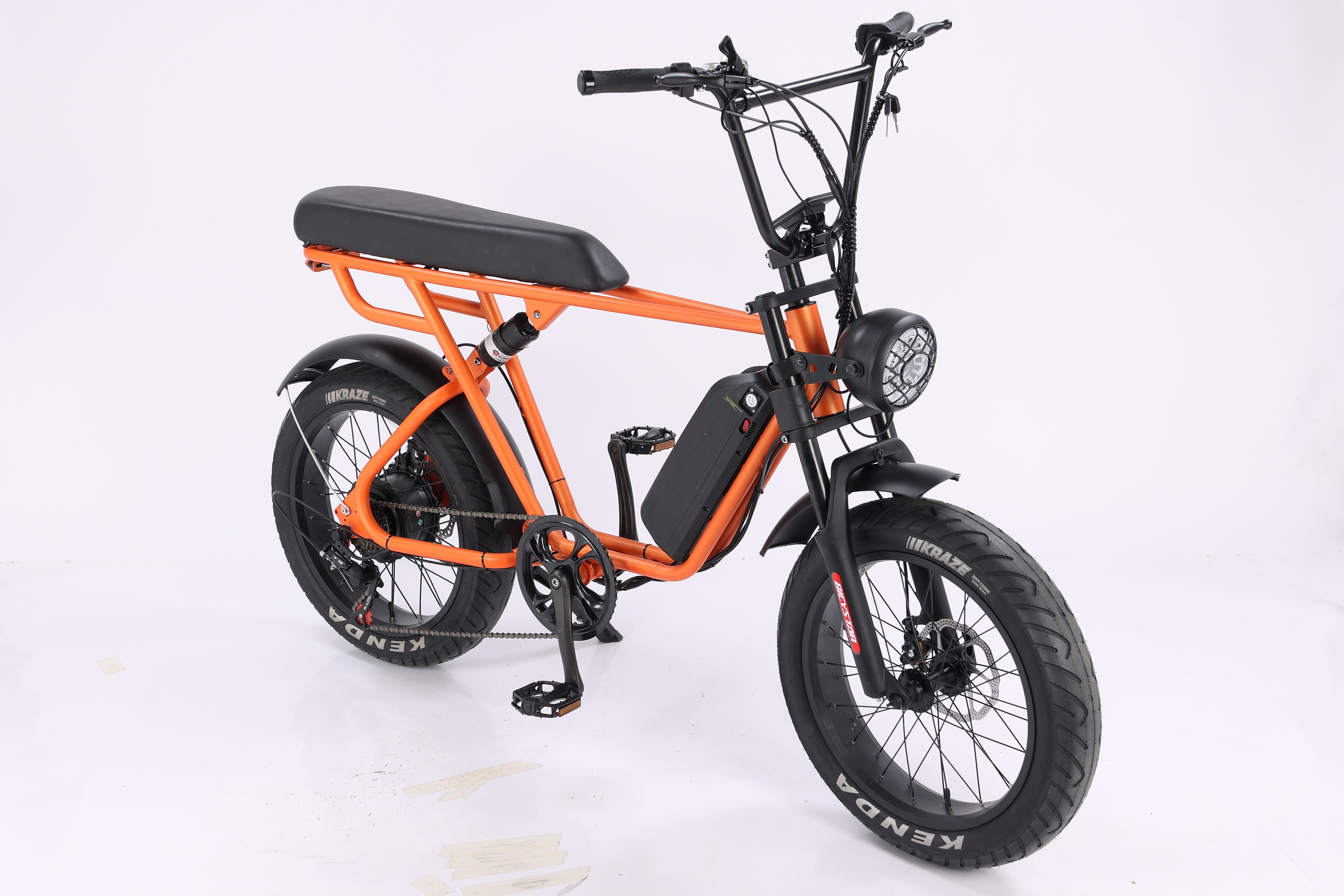 7 Speed 20 Inch Fat Tire Electric Hybrid Bike Full Suspension 250W 48V 15Ah Battery