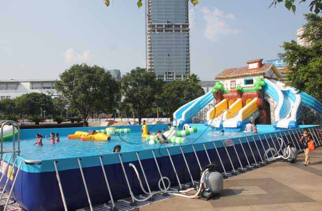 hot selling custom inflatable water Slide with pool