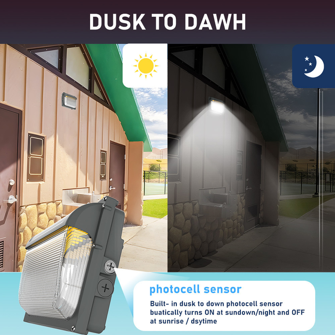 OEM Slim LED Wall Pack Light 30W 40W 60W 80W 120W 3CCT Adjustable IP65 Waterproof For Loading Docks