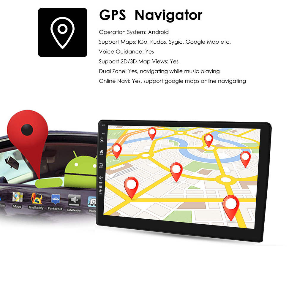 Carditai Android 10 QLED Car Audio 2 32G Head Unit with Built-in GPS and 9/10inch Screen