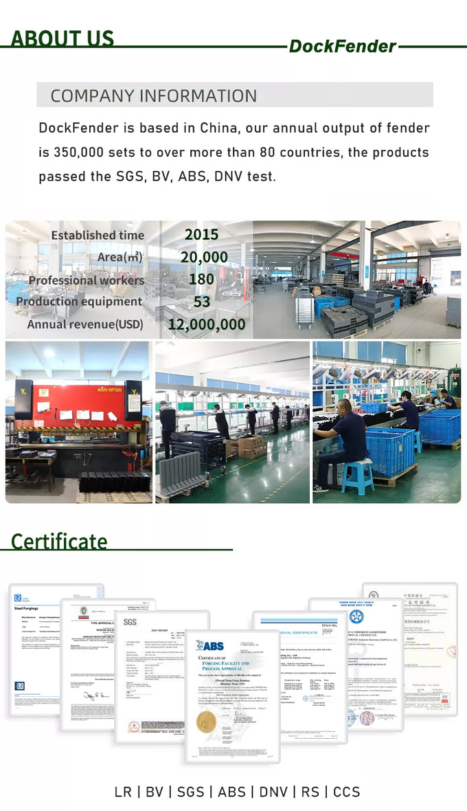 300H Arch Rubber Fender UV Resistance Low Water Absorption Protection