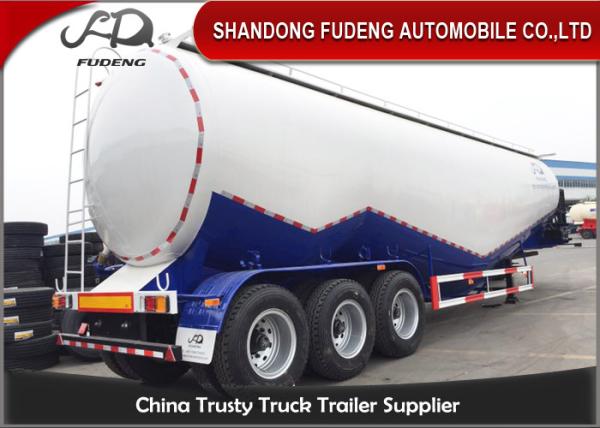 80 Tons Bulk Cement Tanker Trailer Mobile Horizontal Cement Fly Ash Silo Semi
