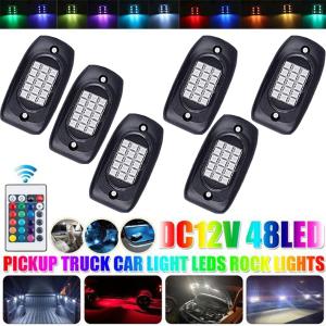 Waterproof LED RGB Rock Lights Kit APP Control Multi Function