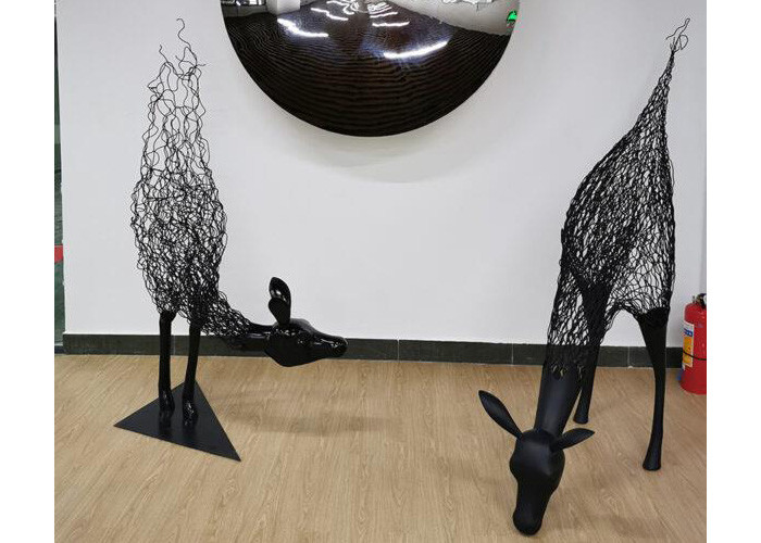 Modern Art Stainless Steel Outdoor Metal Animal Sculpture