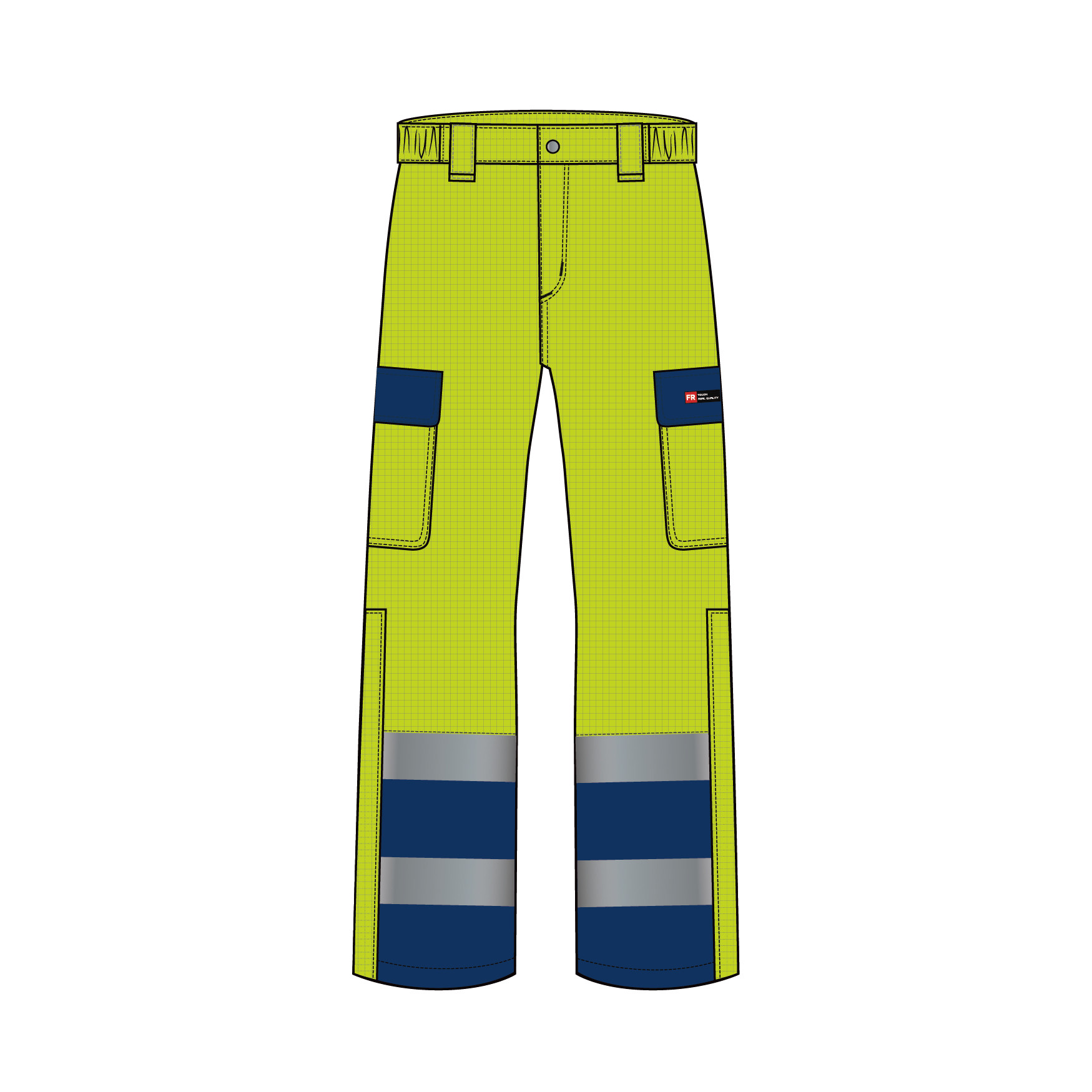 Three Layer Laminated Rain Proof Flame Resistant Work Pants Resistance To Arc Flash