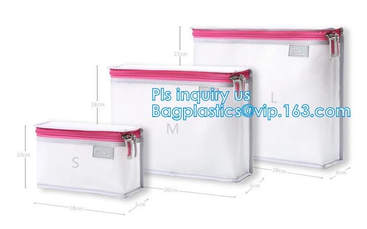 cosmetic mesh zipper bag for promotional gifts and cosmetics, Nylon Mesh Makeup Cosmetic Bag Clear Mesh Make up Cosmetic