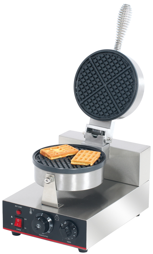 4KW Commercial Double Square Belgian Waffle Maker with Interchangeable Sandwich Plates