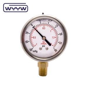 OEM Negative Air Pressure Gauge Manometer Bourdon Pressure Gauge Meter
