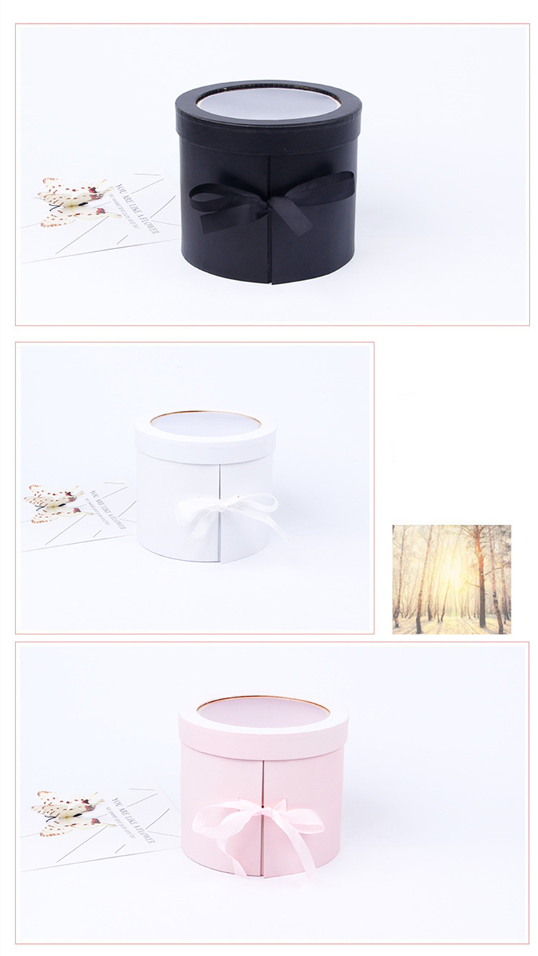 ISO14001 Round Cardboard Holiday Gift Box Packaging With Lids Ultralight